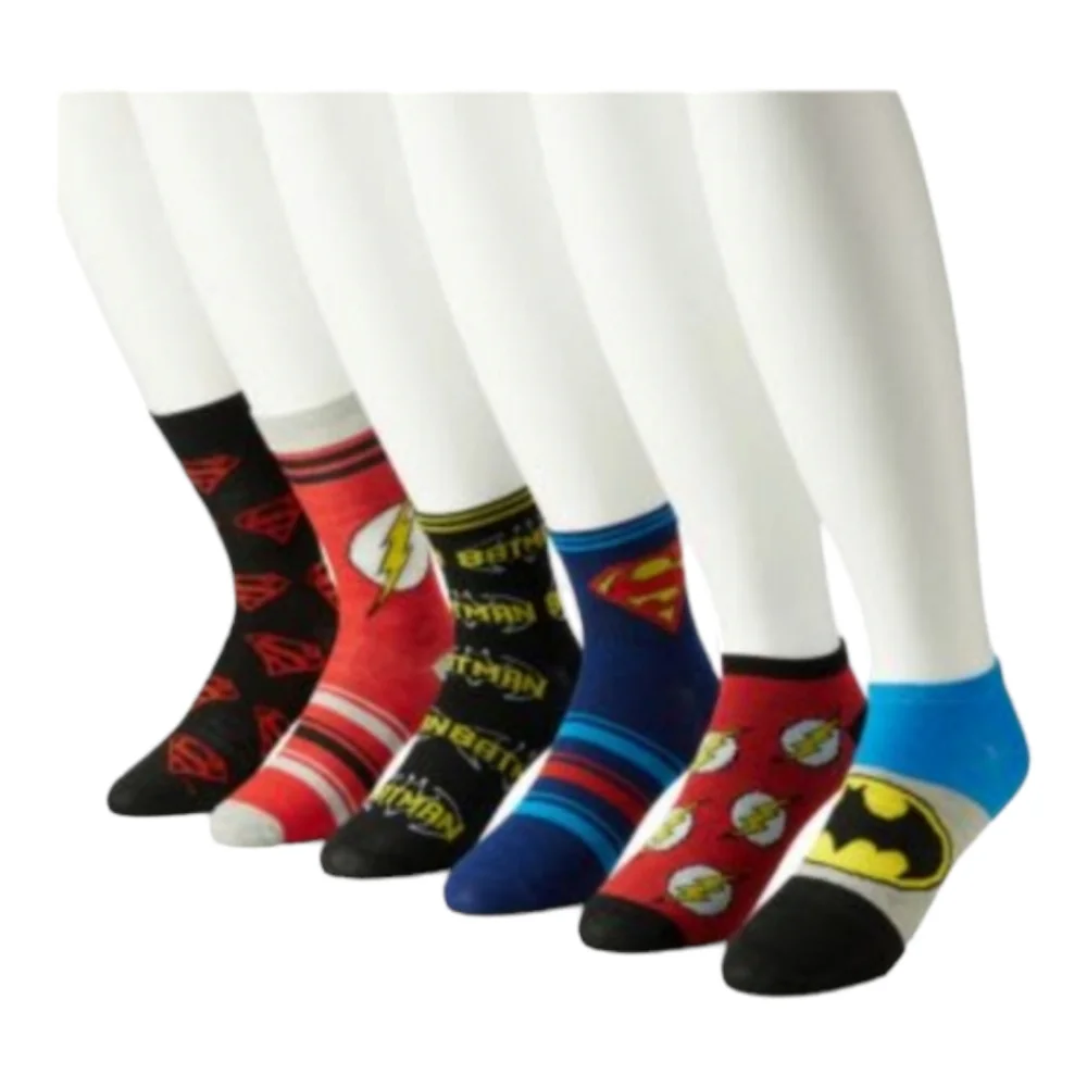 Men's 6-pack Variety Socks, 10-13, Justice League